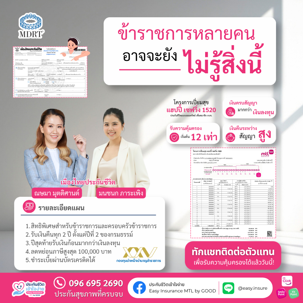 ประกันลดหย่อนภาษี